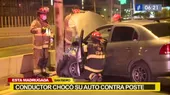San Isidro: Hombre chocó su auto contra poste en Paseo de la República - Noticias de isidro-vasquez