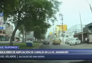 San Isidro: Poder Judicial anuló obra de ampliación de carriles en av. Aramburú