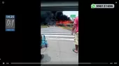 San Juan de Lurigancho: Bus del Corredor Morado se incendió en avenida Próceres de Independencia - Noticias de alerta noticias