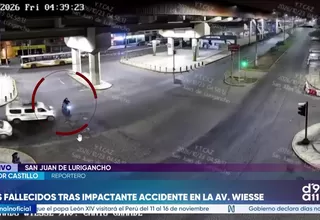 San Juan de Lurigancho: choque entre motocicleta y vehículo deja dos fallecidos