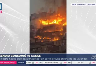 San Juan de Lurigancho: Incendio deja sin vivienda a 10 familias