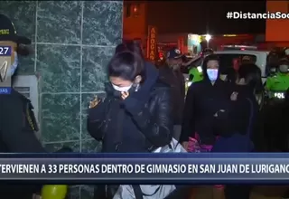 San Juan de Lurigancho: Intervienen a más de 30 personas al interior de un gimnasio