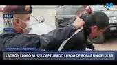 San Juan de Lurigancho: Ladrón de celulares se puso a llorar al ser detenido por asaltar a una mujer - Noticias de ladrones
