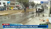 San Juan de Lurigancho: Nuevo aniego en avenida Tusílagos - Noticias de san-lorenzo