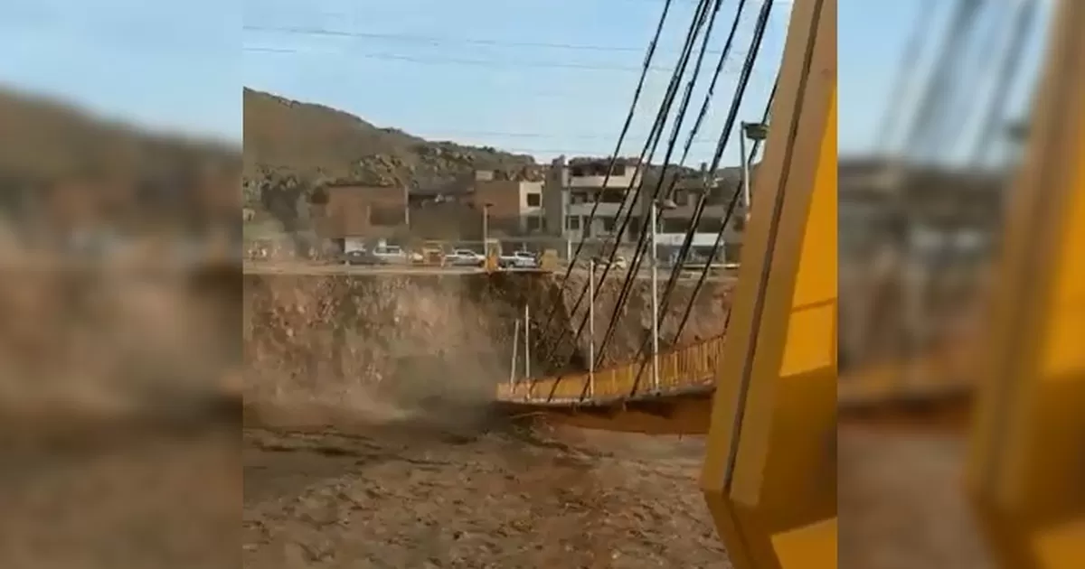 San Juan de Lurigancho puente Talavera cayó tras incremento del río Rímac Canal N