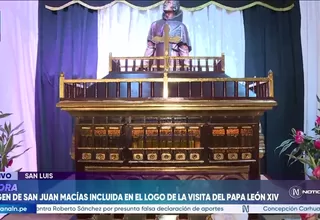 San Juan Macías forma parte del logo oficial de la visita del papa León XIV al Perú