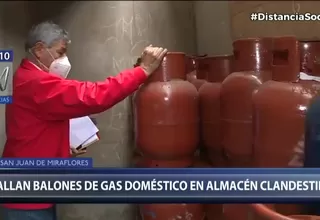 San Juan de Miraflores: Municipio halló más de 100 balones de gas en almacén clandestino