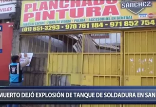 Hombre murió tras explotar balón de gas en taller mecánico en San Luis