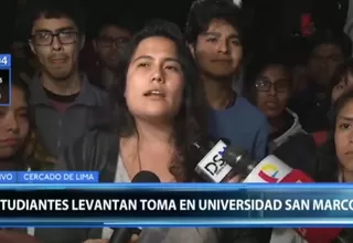 San Marcos: estudiantes levantan la toma del campus universitario