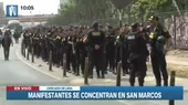 San Marcos: Gran contingente de policías llegó a los exteriores de la universidad - Noticias de universidades