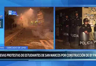 San Marcos: nuevas protestas de estudiantes por construcción de bypass