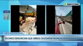 San Martín de Porres: Vecinos denuncian que obras causaron inundación en Palao - Noticias de aniego
