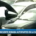 San Miguel: Delincuente robaba autopartes en la calle