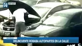 San Miguel: Delincuente robaba autopartes en la calle - Noticias de delincuentes