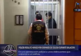 San Miguel: policía quedó grave por disparo de su colega durante balacera