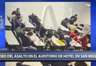 San Miguel: el video del asalto a más de 50 personas en un auditorio