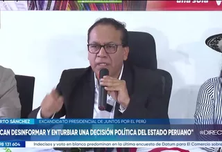 Roberto Sánchez critica reportajes sobre visitas a Pedro Castillo en Barbadillo