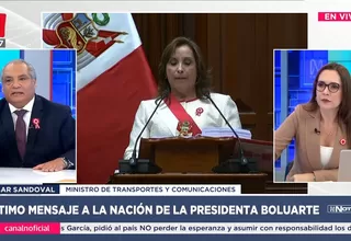 César Sandoval: "Mensaje fue ejercicio democrático y rendición de cuentas"