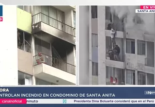 Santa Anita: Vecinos escaparon por balcones ante incendio