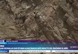 Santa Eulalia: Geomallas para prevenir huaicos ya tienen 60 % de avance