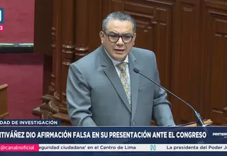 Santiváñez dio afirmación falsa en su presentación ante Congreso