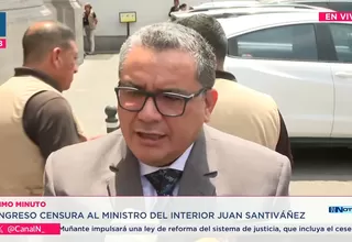 Santiváñez se pronuncia tras ser censurado por el Pleno