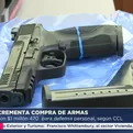 Se incrementa en 18% compra de armas de fuego