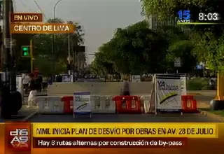 Este es el plan de desvío vehicular por obras del by pass en 28 de Julio