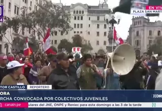 Se realiza marcha convocada por colectivos juveniles