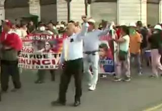 Se registra nueva manifestación en la Plaza San Martín del Centro de Lima