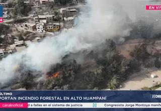 Se registró incendio forestal en zona de Alto Huampaní