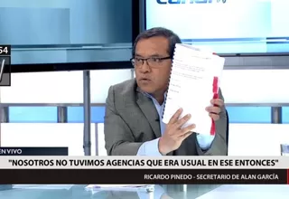 Secretario de Alan García: "No es ilícito regularizar contrato después de la conferencia"