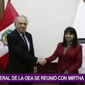 Secretario general de la OEA se reunió con Mirtha Vásquez