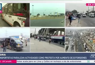 Sector de transportistas realiza paro parcial en Lima por inseguridad ciudadana