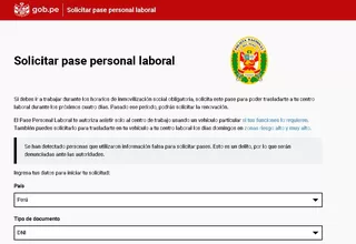 Pase vehicular laboral: Cómo tramitar el permiso para transitar el domingo