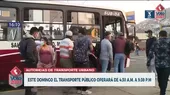 Segunda vuelta: Revisa los horarios del transporte público en Lima y Callao para este domingo - Noticias de transporte-publico