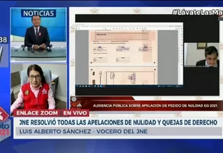 Segunda vuelta: JNE resolvió todas las apelaciones de nulidad y quejas de derecho