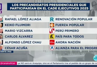Seis candidatos invitados al Bloque Electoral del CADE 2025