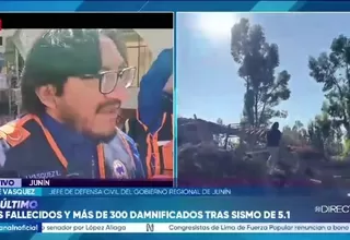 Seis fallecidos y más de 300 damnificados tras sismo de 5.1 en Junín
