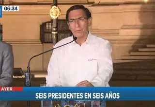 Seis presidentes en seis años