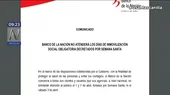 Semana Santa: Banco de la Nación no atenderá al público los días de inmovilización social obligatoria - Noticias de banco-nacion