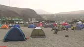 Semana Santa: familias acampan en playa León Dormido  - Noticias de playa-arica