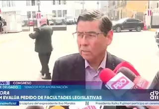 Senador Jaime Delgado pide que facultades legislativas sean específicas y limitadas