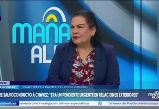 Senadora Nora Bonifaz: "El salvoconducto a Betssy Chávez debió otorgarse hace tiempo"
