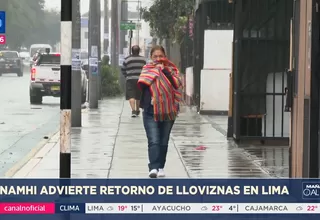 Senamhi advierte lloviznas en Lima y descenso de temperaturas hasta el 16 de julio