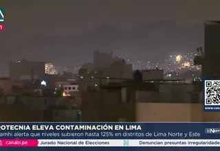 Senamhi: Contaminación por pirotecnia subió hasta 125% en Lima