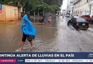 Senamhi: Continúa la alerta por lluvias intensas