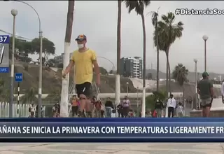 Senamhi: La primavera iniciará con temperaturas ligeramente frías en la costa 