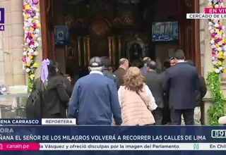 Señor de los Milagros saldrá este 28 en su quinto recorrido del mes