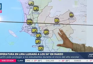 Sensación térmica en Lima llega a los 34 grados, según Senamhi